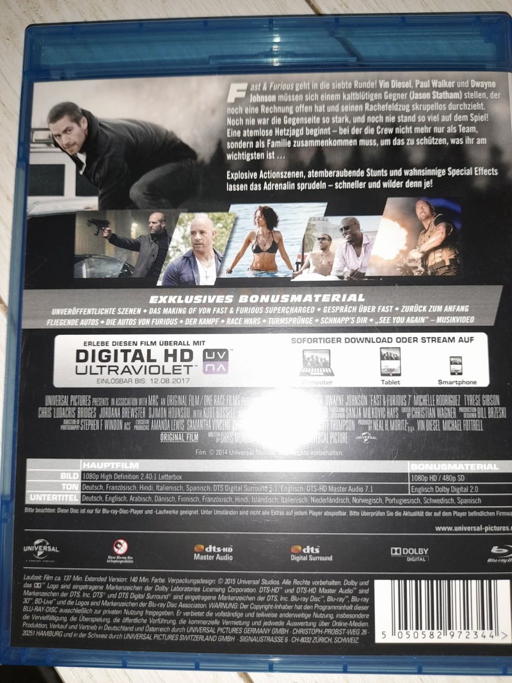 Tutti i DVDs: Blu-ray Fast & Furious 7 – Usato da Eiken venduto da Lashar 1