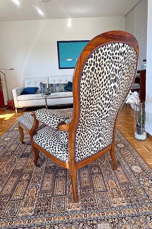 Poltrone: Fauteuil Voltaire avec repose pieds – Usato da Clarmont venduto da Picaros 3