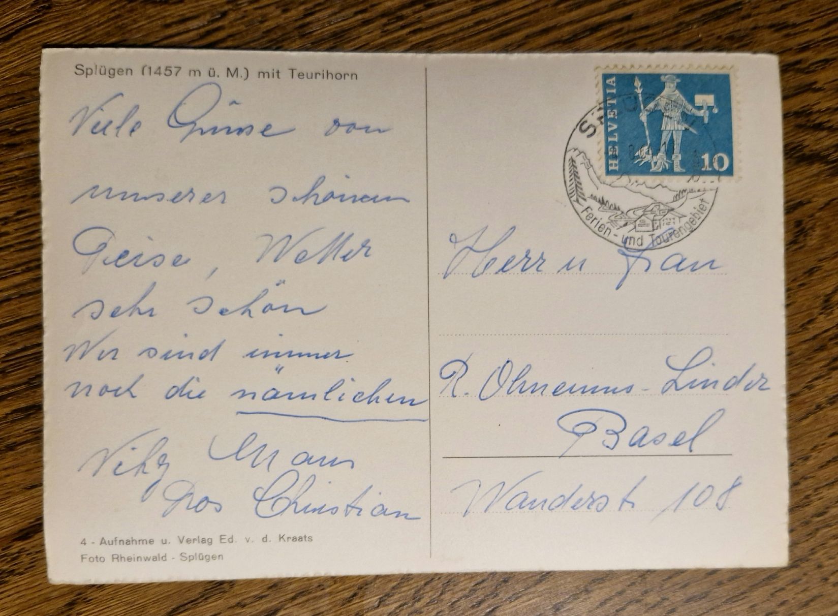 Cartoline postali: Splügen 60iger Jahre – Usato da Ebikon venduto da Donar50 1
