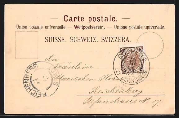 Cartoline postali: Litho Vitznau, Ortsansicht mit Rigi-Bahn – Usato da Berlin venduto da bartko-reher 1