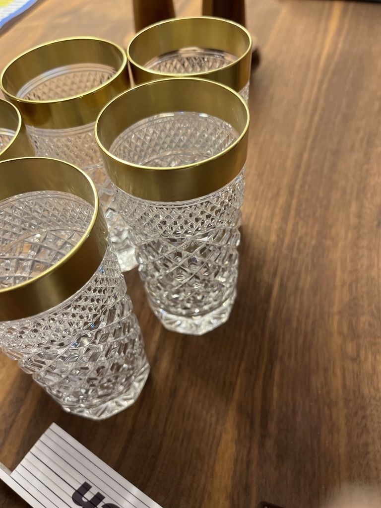 Verres: 5 Longdrinkgläser mit goldrand – D'occasion à Kaiseraugst par Twix2006 1