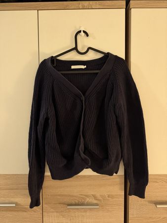 Navy Blue Cardigan Sweater 