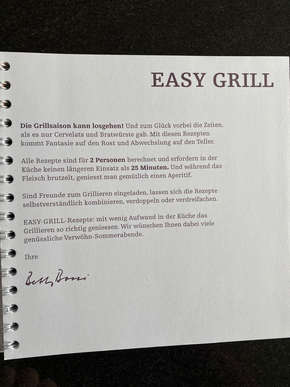 Libri: Betty Bossi - Easy Grill – Nuovo (secondo la descrizione) da Meisterschwanden venduto da Lapins2019 2