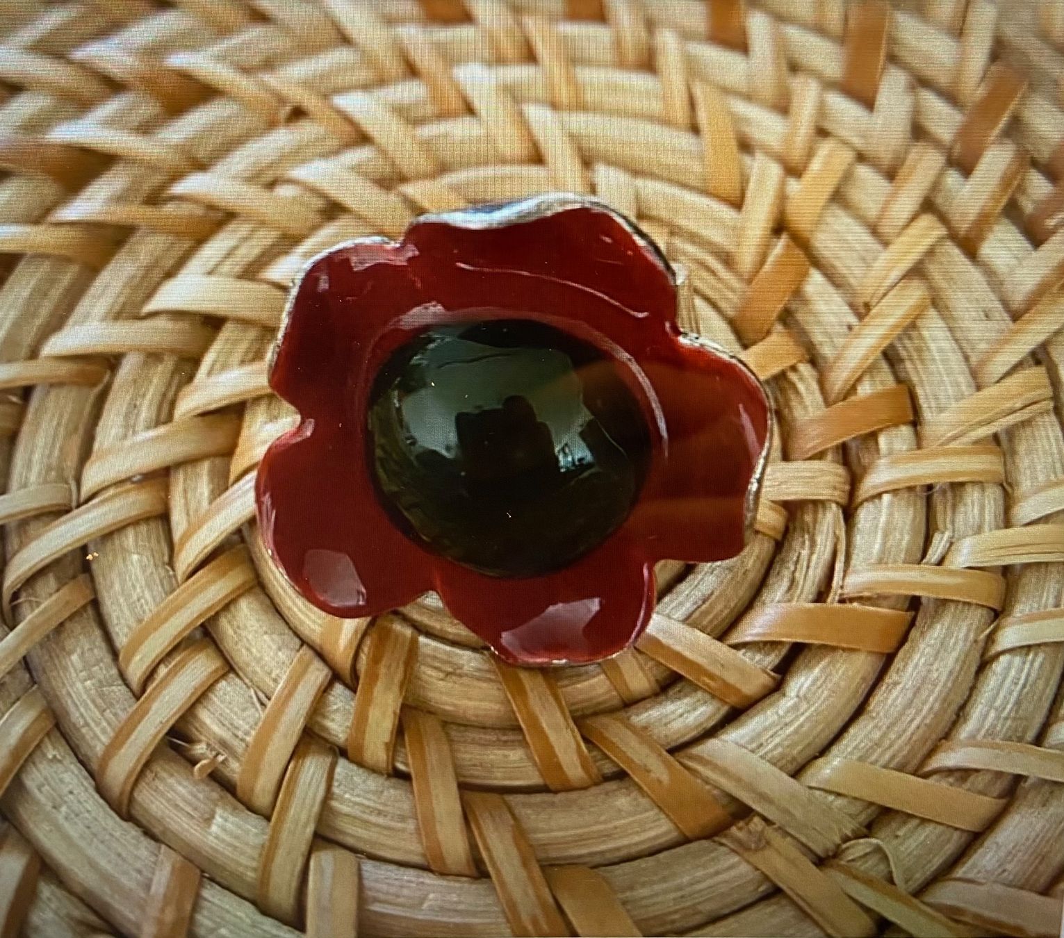 Anelli: TARATATA Bague fleur taille réglable émail acier inoxydable – Nuovo (secondo la descrizione) da Genève venduto da kik_8jd6