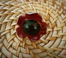 TARATATA Bague fleur taille réglable émail acier inoxydable