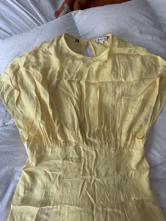 Tommy Hilfiger Robe Été Jaune Taille 38 - Élégante !