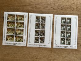 Liechtenstein - 1978 3x Kleinbogen ZNr 655-657 mit ET Stempe
