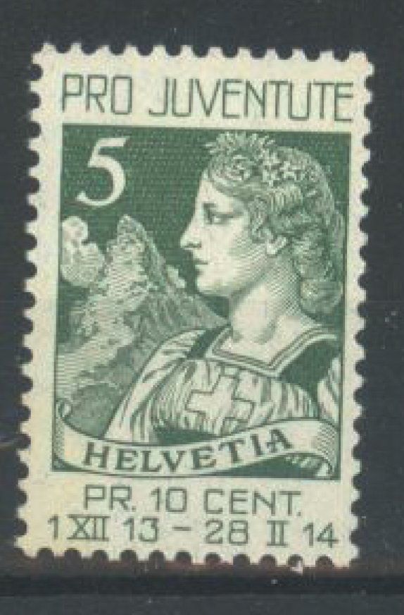 Alle Briefmarken: 1913, J1, Pro Juventute ** – Gebraucht aus Willisau von Vollstempel
