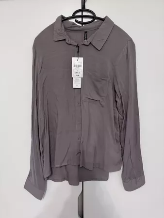 Bluse Chicorée grau Langarm Grösse L neu mit Etikett