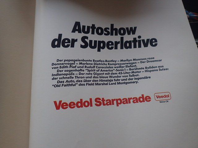 Livres: Veedol Starparade - Bildband Klassischer Autos – D'occasion à Dietlikon par triton03 2