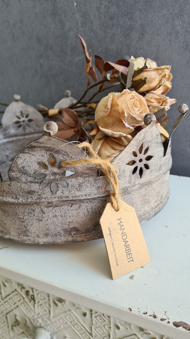 Tutte le decorazioni: Shabby- chic Krone reine Handarbeit – Nuovo e nell'imballaggio originale da Böttstein venduto da decodor-angi 1
