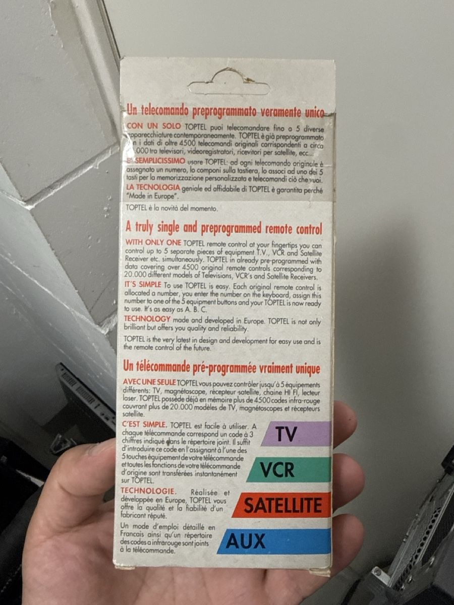 Telecomandi: TOPTEL.1 Universal-Fernbedienung NEU – Nuovo e nell'imballaggio originale da Oensingen venduto da aziri123 1