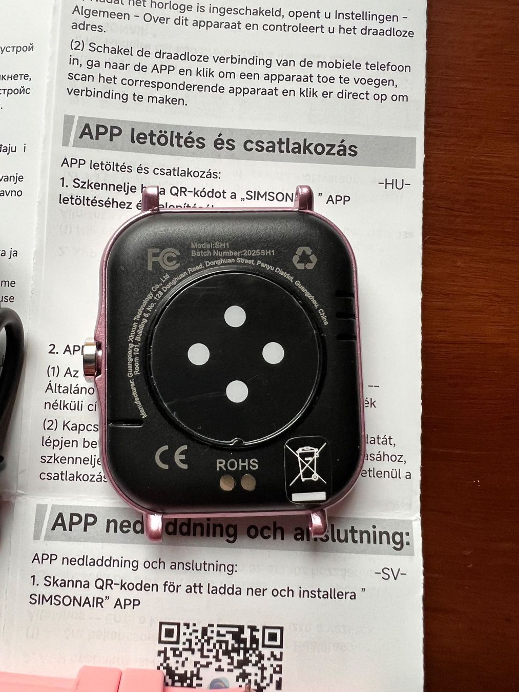 Smart Smartwatch: Smart Watch Simsonlab Pink Silikone – Nuovo e nell'imballaggio originale da Biel/Bienne venduto da vla_5t6c 2