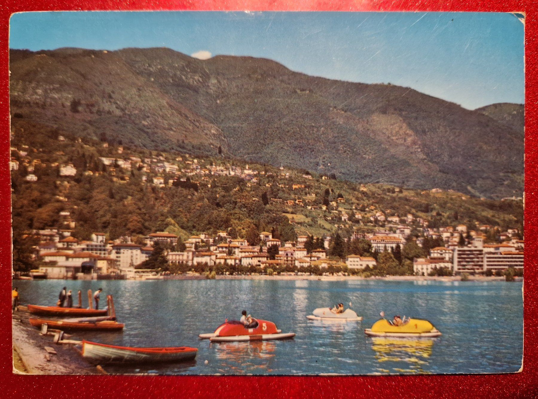 Ansichtskarten: Locarno Lago Maggiore 1966 Pedalos – Gebraucht aus Melchnau von Arthurius