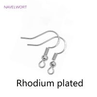 Ohrbügel für Ohrringe mit Kugel – Farbe Rhodium (10 Stk.)