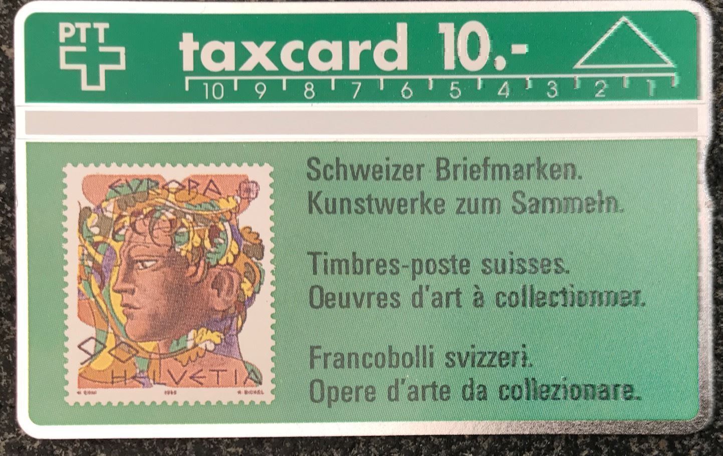 Tutti i francobolli: PTT Schweizer Briefmarken grün CHF 10.- – Nuovo e nell'imballaggio originale da Rotkreuz venduto da Parcore