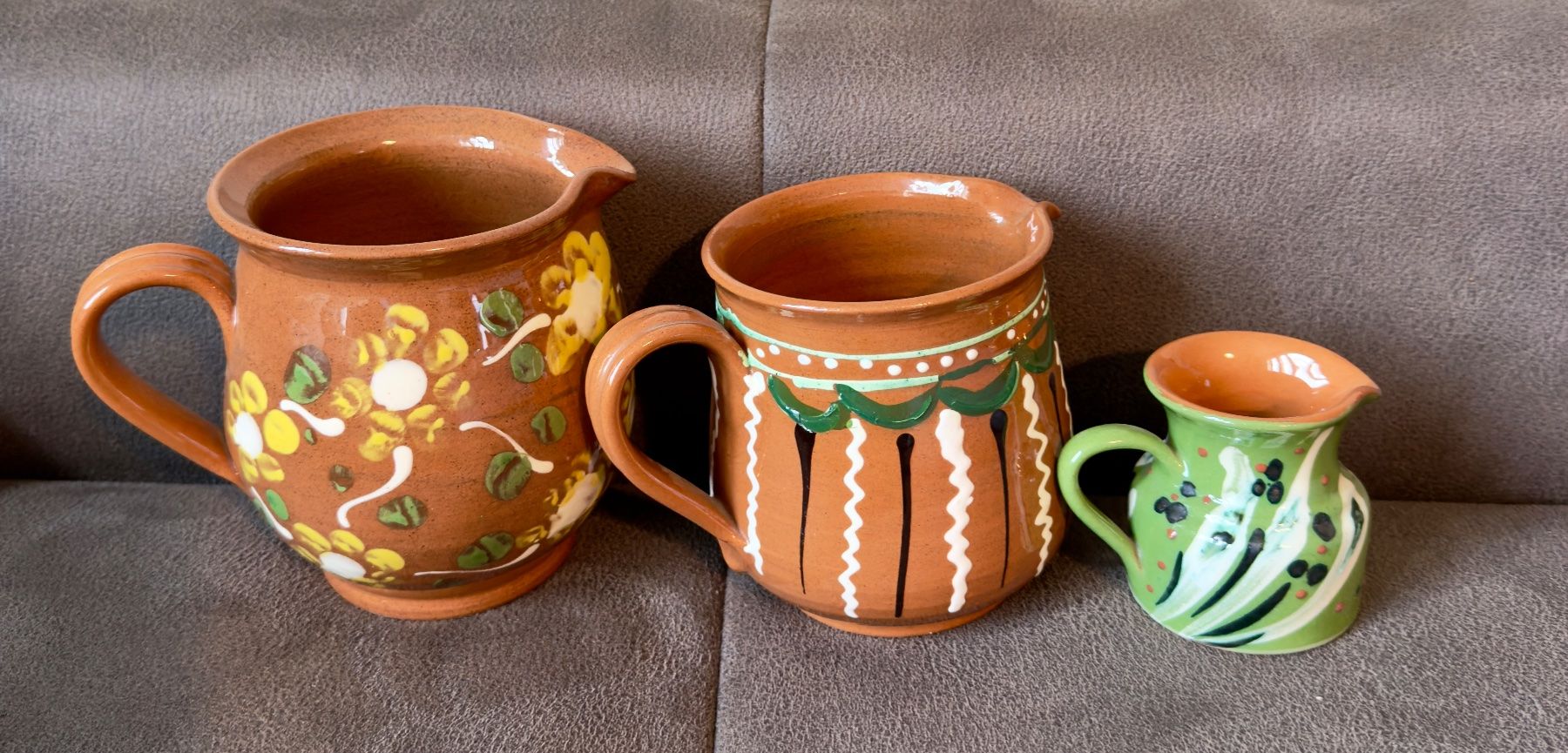 Teiere: Keramik-Krug-Set 3er-Set Terrakotta mit Muster – Usato da Widnau venduto da kustercarmen 8