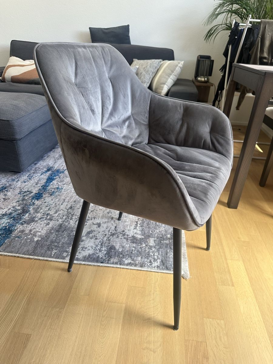 Sedie: Elegant Velvet Dining Chair - Grey – Usato da Luzern venduto da kat_jdv6 2