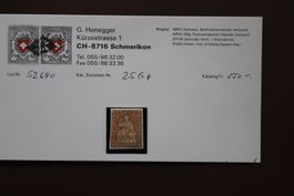 Briefmarke sitzende Helvetia 25 G *