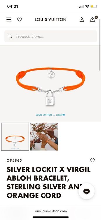 Louis Vuitton X Virgil Abloh Silver Lockit Bracelet Rainbow for Women