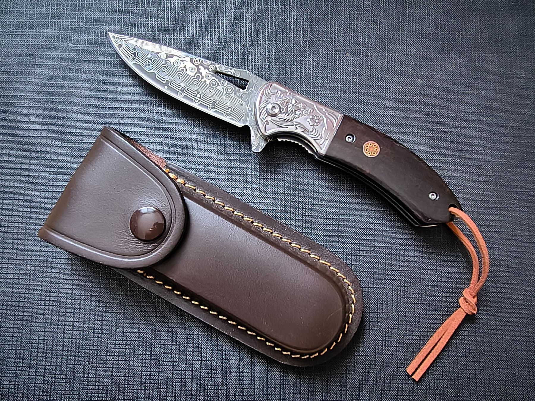 Aitor Knives Coltelli tascabile: Taschenmesser Wolf Motiv – Nuovo e nell'imballaggio originale da Kägiswil venduto da Pz711