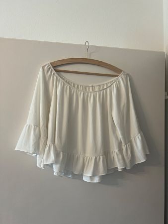 Weisse Bluse, Gr. 42