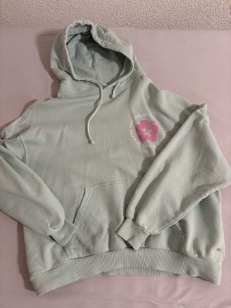 Mintfarbener Hoodie mit Print, Grösse S, Top Zustand!