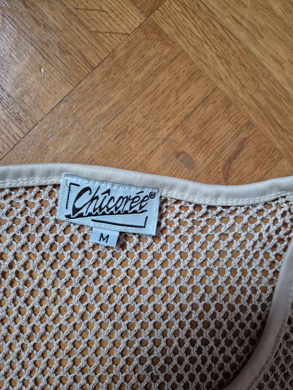 Top: Chicoree Netzshirt, hellbeige, Grösse M, – Usato da Dietikon venduto da grafad 1