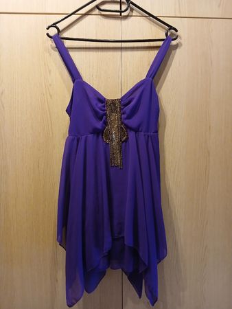Tunique violet avec détail doré - Taille 36