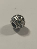 Charm Anhänger mit Herzmuster, 925 Silber, Neuwertig!