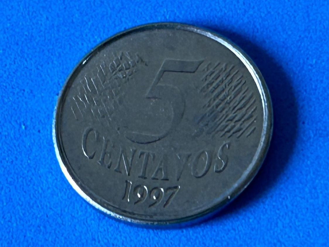 Tutti le monete: Brazil - 5 Centavos 1997 – Usato da Corcelles NE venduto da AJKader