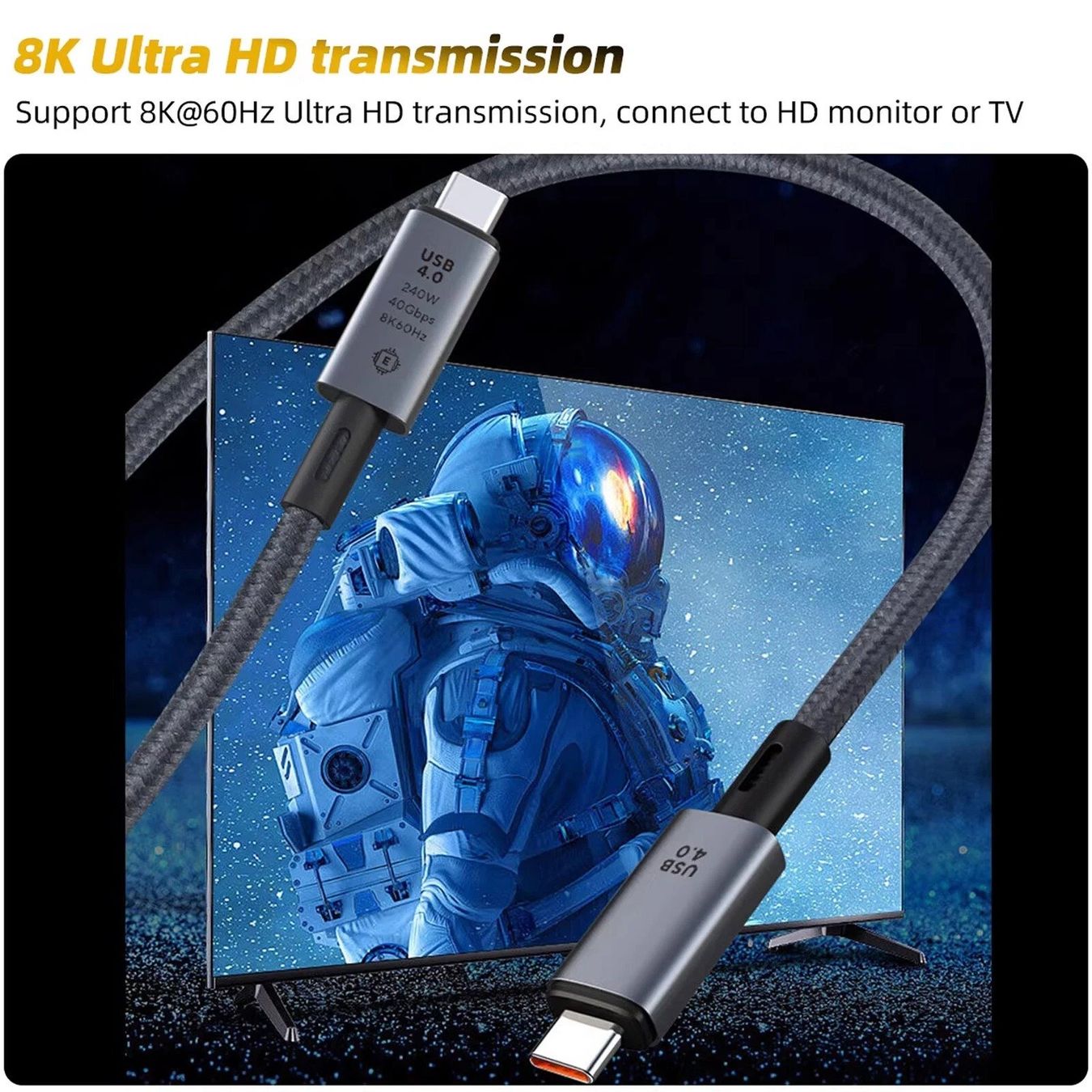 Cavi: 240W USB C 4.0 Kabel Thunderbolt 4&3 8K  Daten 40Gbps 1m – Nuovo (secondo la descrizione) da Kirchdorf AG venduto da Aarereussshop 2
