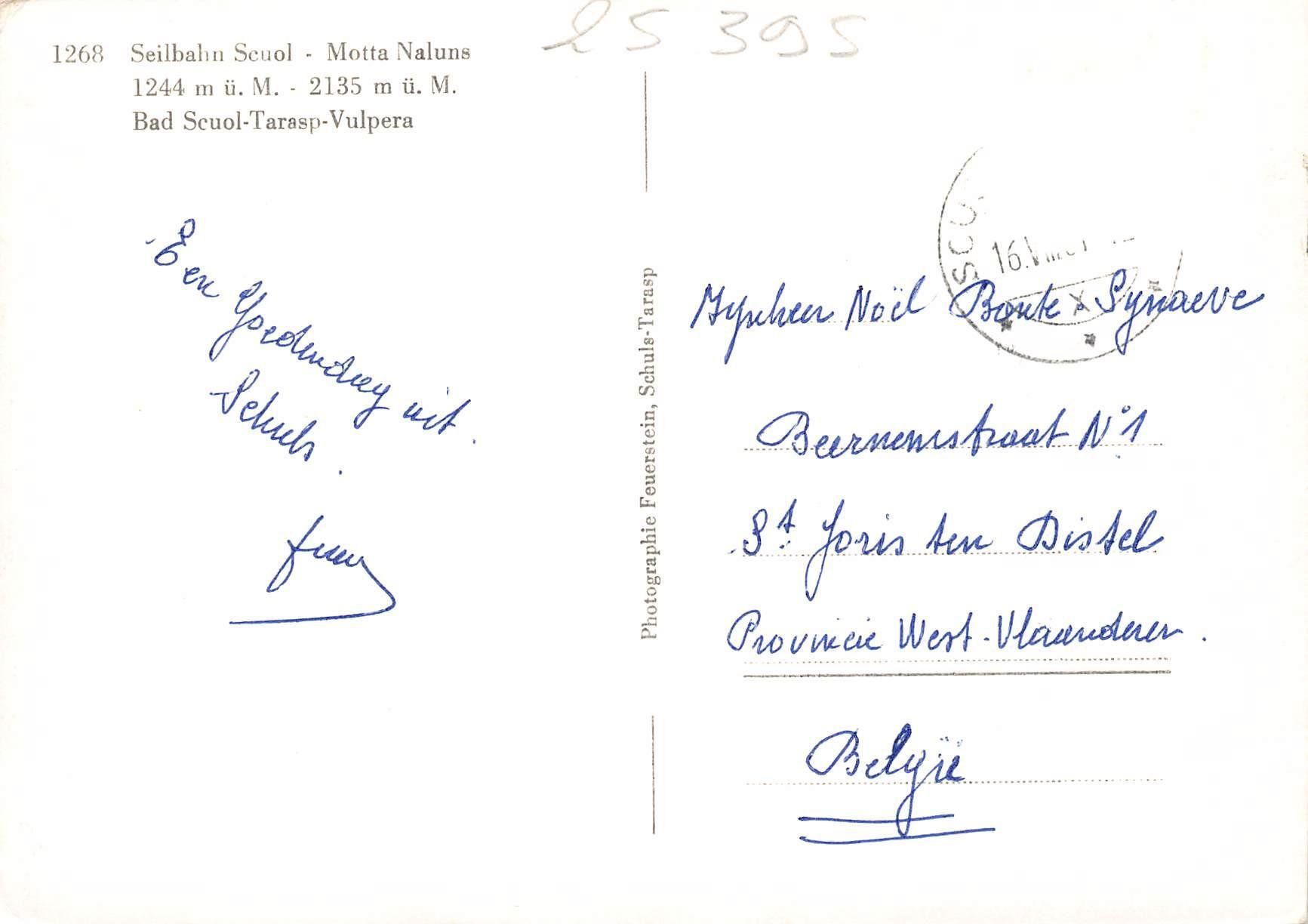 Cartes postales: Schuls - Scuol Luft- Seilbahn – D'occasion à Bichelsee par Gloeckner 1