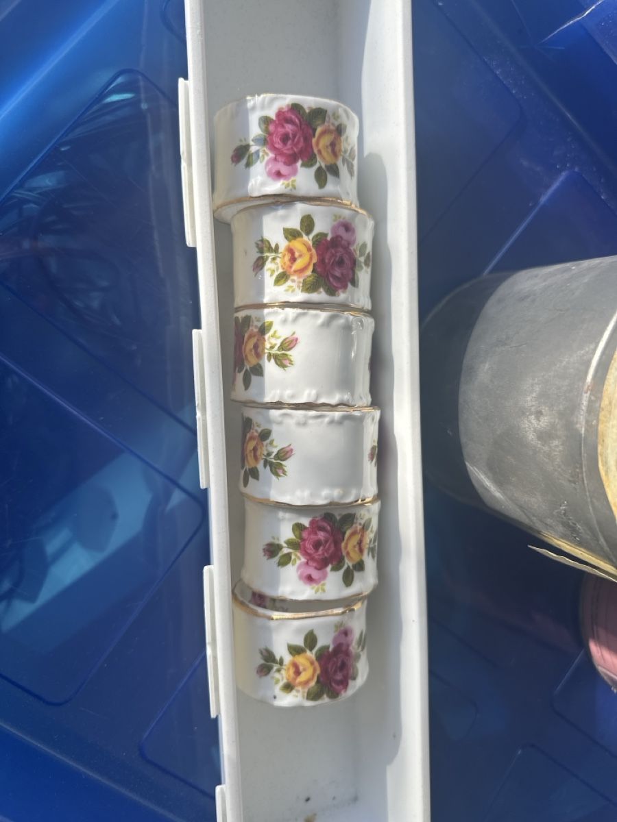 Altro in Decorazioni & Accessori: Ronds de serviette Cottage Rose fine bone china usage – Usato da Le Châble VS venduto da Pat129 2