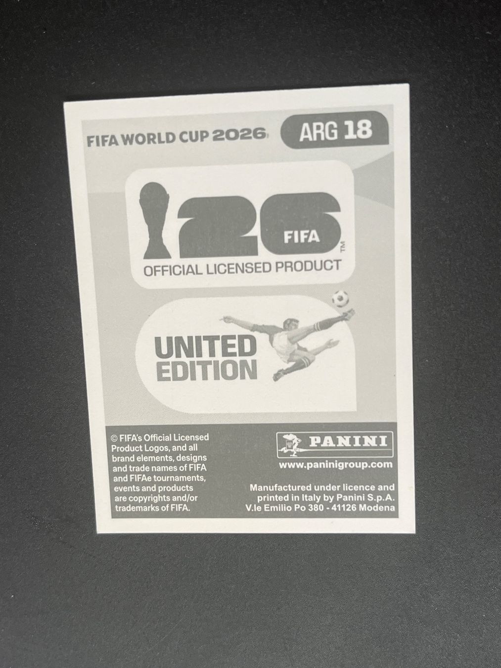 Panini Cartes à collectionner: Panini ARG18 – Neuf (Voir description) à Susten par Rechnun 1