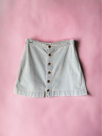 AMERICAN APPAREL JEANS MINI ROCK KNÖPFE Gr. M Made in USA
