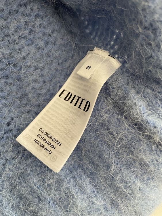 Alpaka-Pullover Gr. 36, blau, EDITED 3