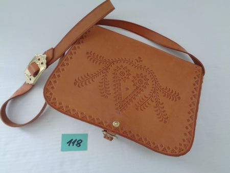 Marokkanische Schultertasche Naturleder Crossbody Bag