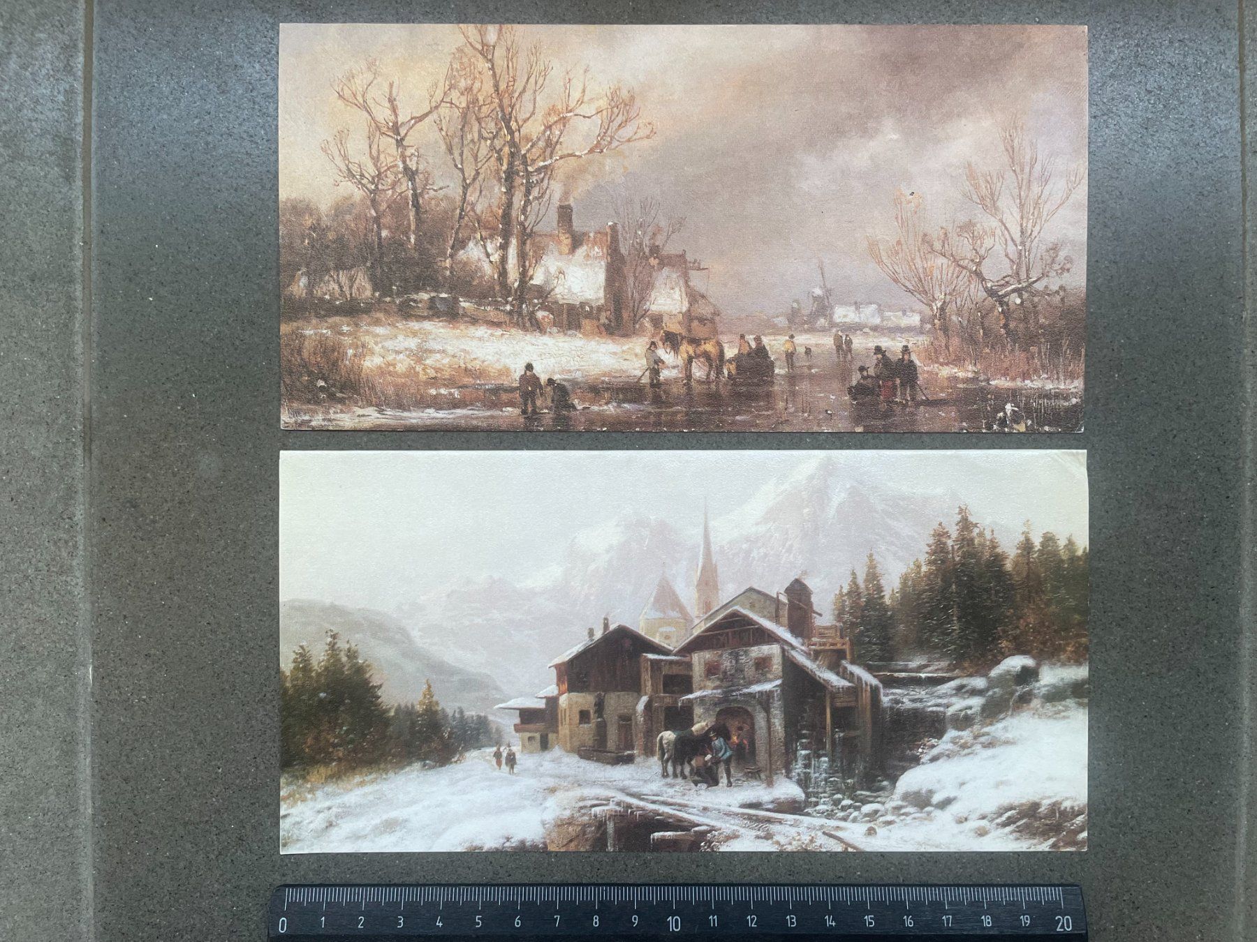 Cartoline: Vintage Weihnachtskarten Winterlandschaften 2 Stück – Usato da Zofingen venduto da angito 1