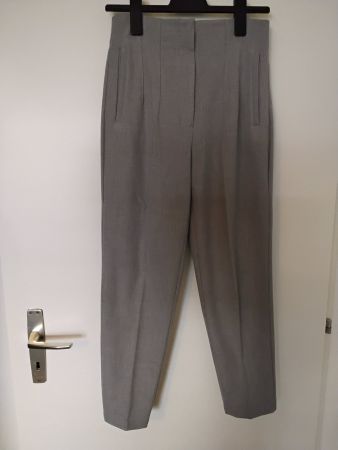 Pantalon gris élégant, taille haute - Zara M