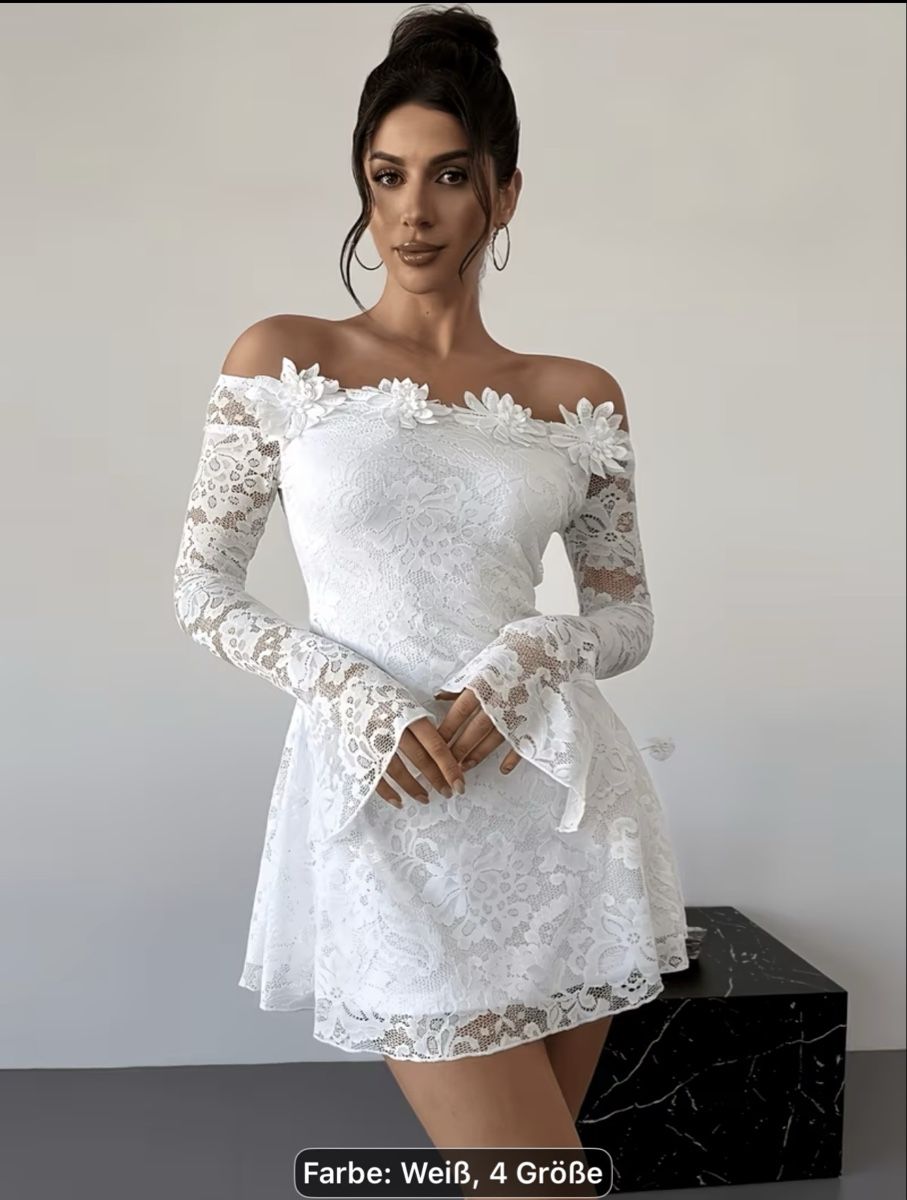Vestiti: Kleid Spitze weiss Grösse L-XL neu – Nuovo (secondo la descrizione) da Trimbach venduto da Alessia75 1