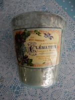 Vintage Übertopf "Clématite" - Shabby Chic Glas Neu Cachepot