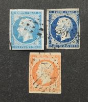 Frankreich 1853-60, Napoleon III, Imperf. gestempelte