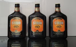 3 x 500ml Stroh Rum mit einem Alkoholgehalt von 80%