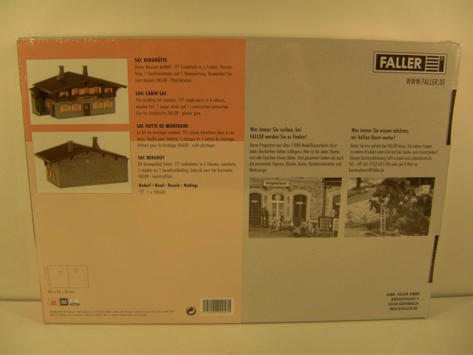 Faller Modellini di ferrovie: Faller H0 190057 SAC Berghütte – Nuovo e nell'imballaggio originale da Rodersdorf venduto da Joerg11 2