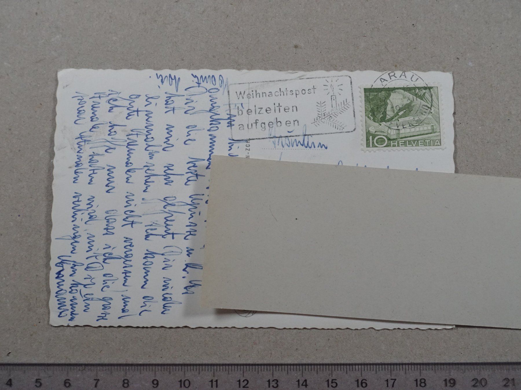 Cartoline postali: Aarau, gegen den Jura, 1959 – Usato da Lenzburg venduto da fh1 1