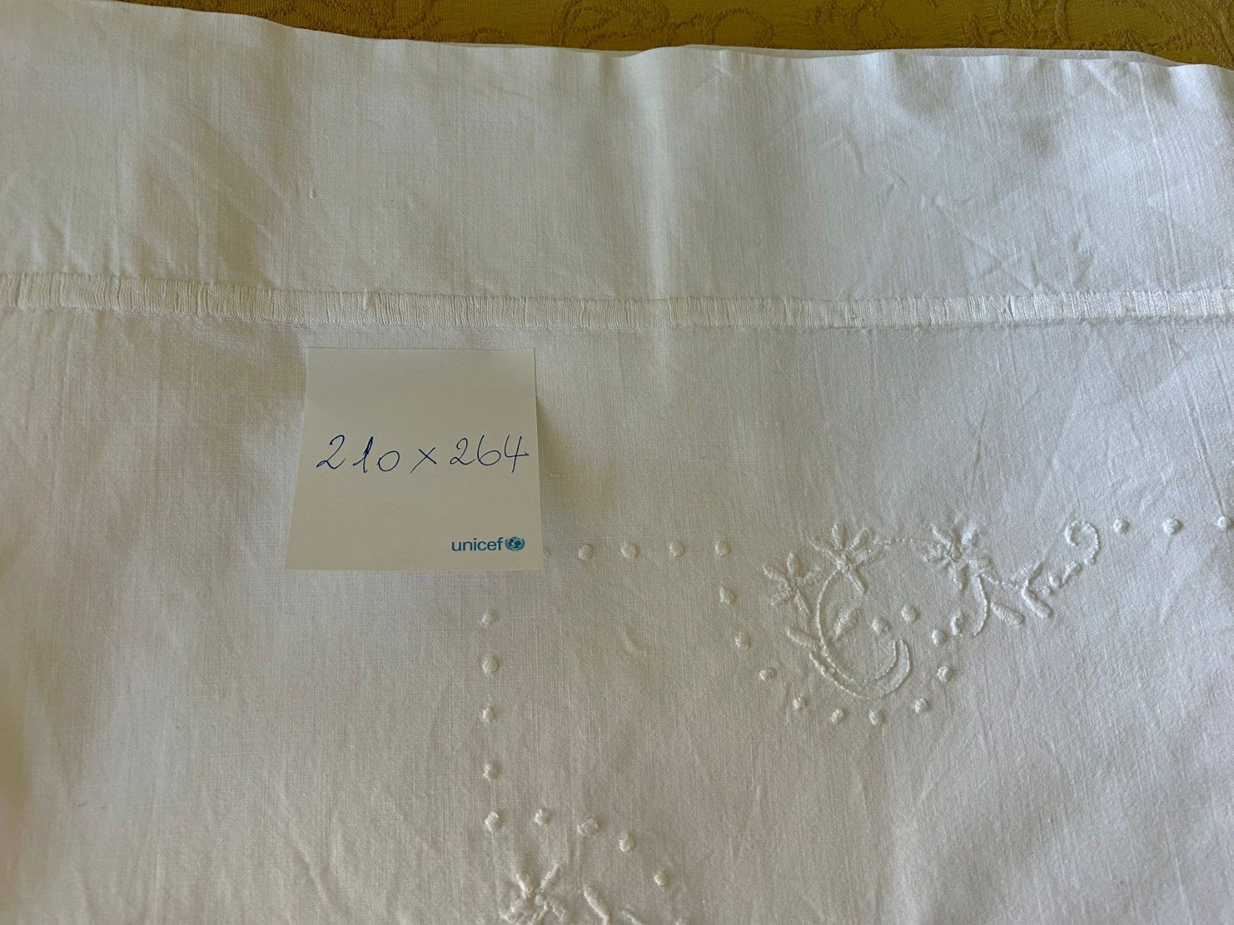 Bettwäsche: Lenzuolo bianco 210x264cm – Gebraucht aus Melano von H-Sara 1