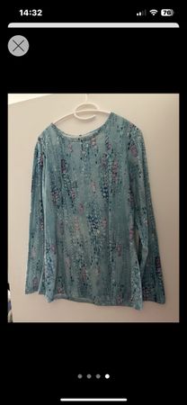 5 Damen Langarmshirts Gr. M bunt gemustert