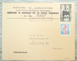 TR69 Enveloppe + Timbre France 1962