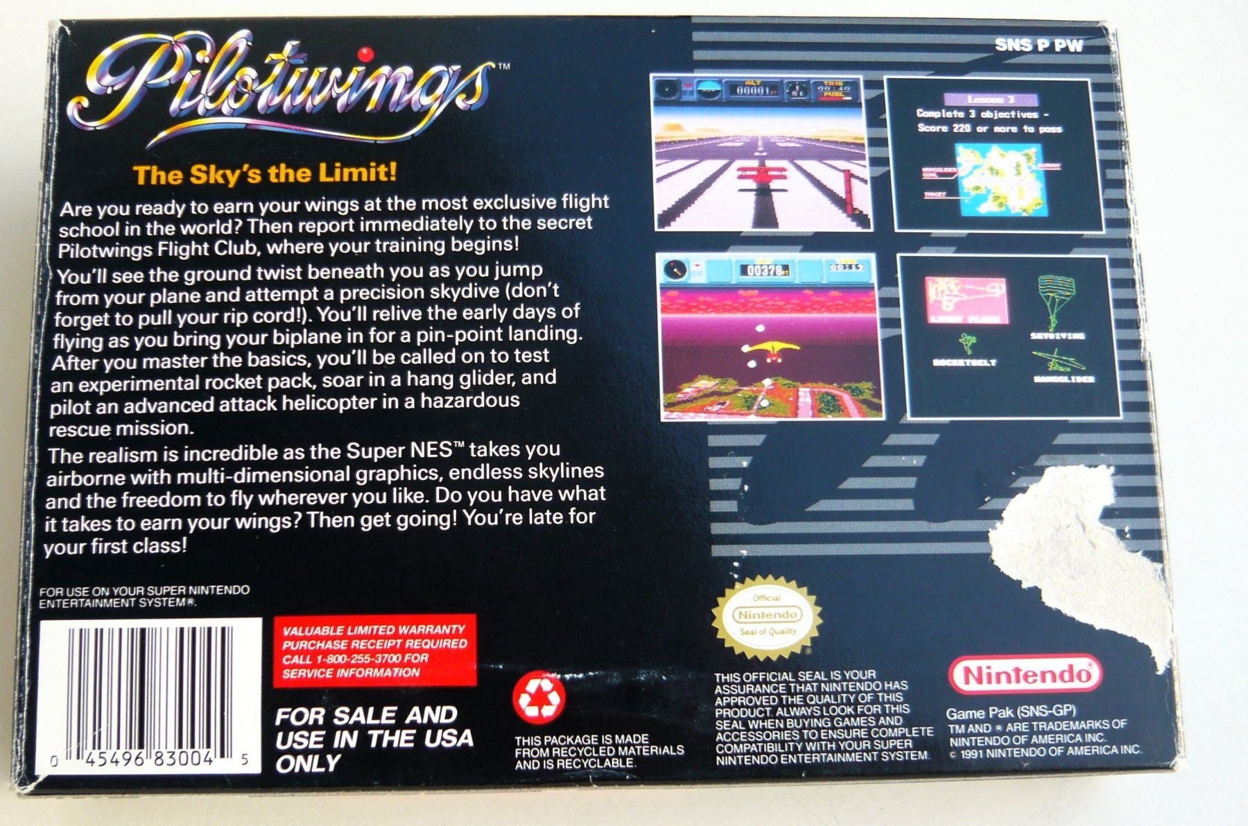 Nintendo Giochi: SNES: Pilotwings – Usato da Onex venduto da Jaguar1986 3